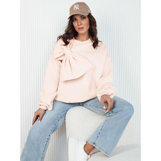Bluza damska oversize BOWLOOP brzoskwiniowa Dstreet BY1261 ze sklepu DSTREET.PL w kategorii Bluzy damskie - zdjęcie 176330811