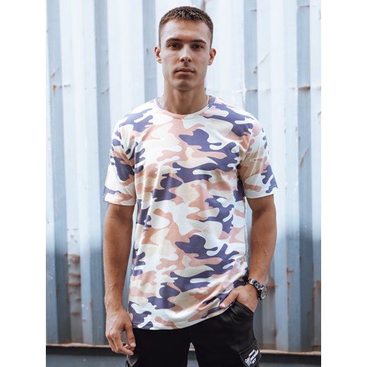 Koszulka męska beżowa moro Dstreet RX5589 ze sklepu DSTREET.PL w kategorii T-shirty męskie - zdjęcie 176330831
