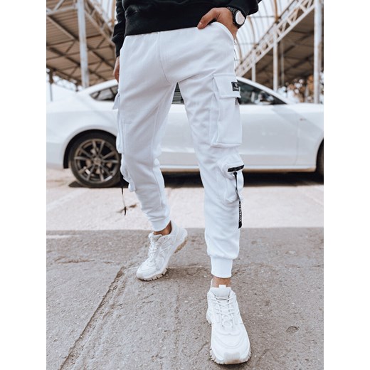 Spodnie męskie bojówki białe Dstreet UX4368 Dstreet XXL okazja DSTREET.PL