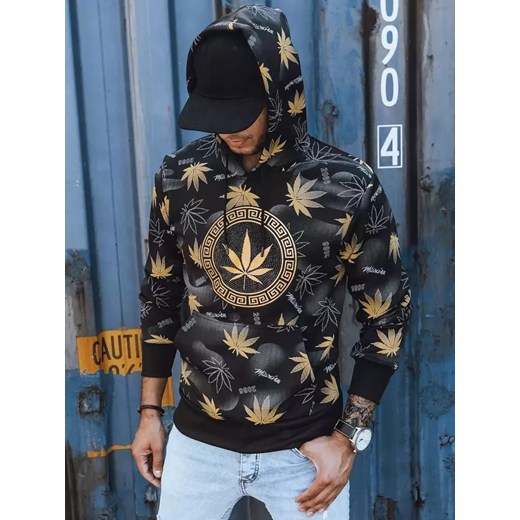 Bluza męska z nadrukiem czarna Dstreet BX5318 ze sklepu DSTREET.PL w kategorii Bluzy męskie - zdjęcie 176330872