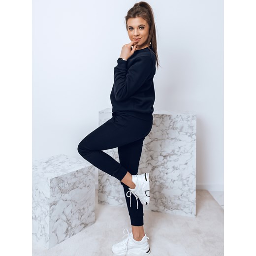 Damska granatowa bluza dresowa LARA Dstreet BY1203 ze sklepu DSTREET.PL w kategorii Bluzy damskie - zdjęcie 176331000