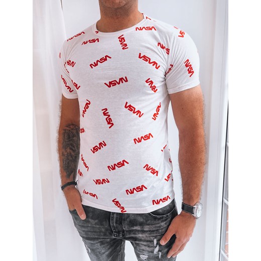 Koszulka męska z nadrukiem biała Dstreet RX5269 ze sklepu DSTREET.PL w kategorii T-shirty męskie - zdjęcie 176331052