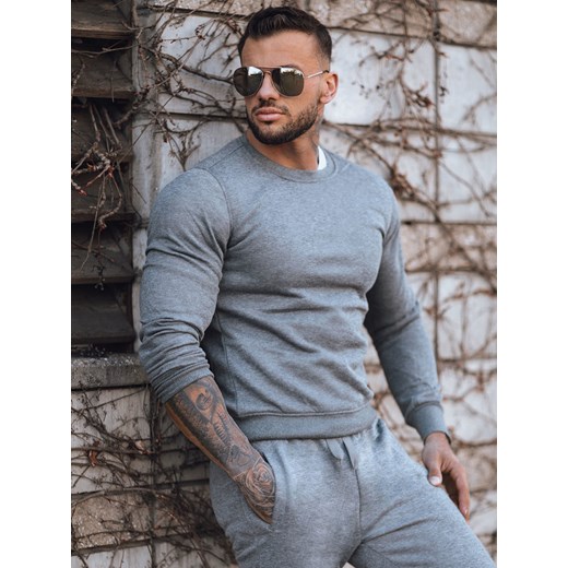 Bluza męska bez kaptura antracytowa Dstreet BX2405z ze sklepu DSTREET.PL w kategorii Bluzy męskie - zdjęcie 176331101