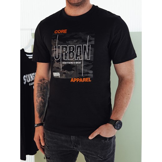 Koszulka męska z nadrukiem czarna Dstreet RX5454 ze sklepu DSTREET.PL w kategorii T-shirty męskie - zdjęcie 176332252