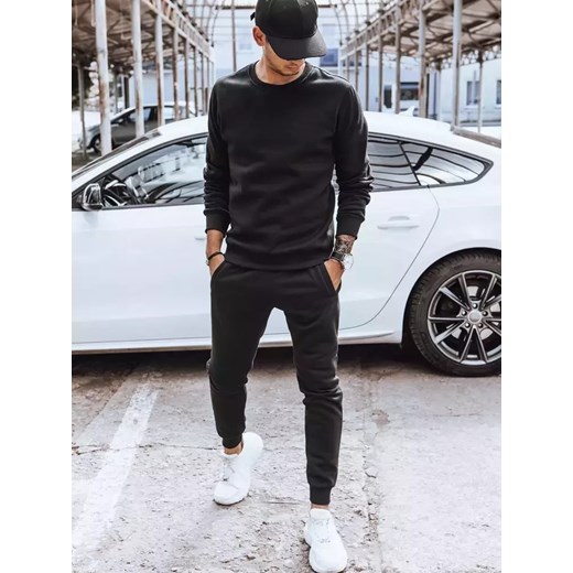 Dres męski ocieplany czarny Dstreet AX0606 ze sklepu DSTREET.PL w kategorii Dresy męskie - zdjęcie 176332494