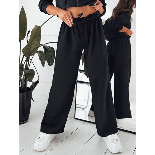 Spodnie damskie wide leg MADDIE czarne Dstreet UY1836 ze sklepu DSTREET.PL w kategorii Spodnie damskie - zdjęcie 176332801