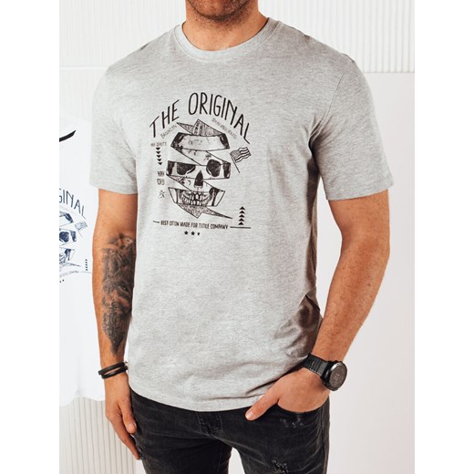 Koszulka męska z nadrukiem szara Dstreet RX5380 ze sklepu DSTREET.PL w kategorii T-shirty męskie - zdjęcie 176332920