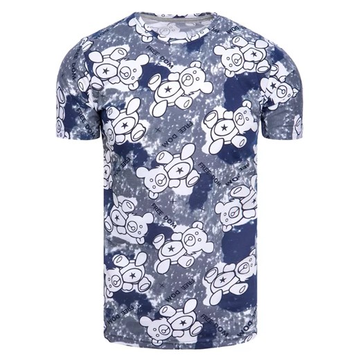 T-shirt męski z nadrukiem szary Dstreet RX5114 ze sklepu DSTREET.PL w kategorii T-shirty męskie - zdjęcie 176333163