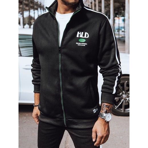 Bluza męska rozpinana czarna Dstreet BX5618 ze sklepu DSTREET.PL w kategorii Bluzy męskie - zdjęcie 176333282