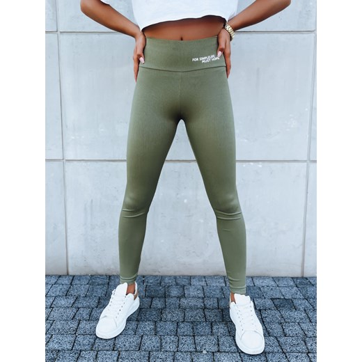 Legginsy damskie sportowe SIMPLE LIFE zielone Dstreet UY1614 ze sklepu DSTREET.PL w kategorii Spodnie damskie - zdjęcie 176333412