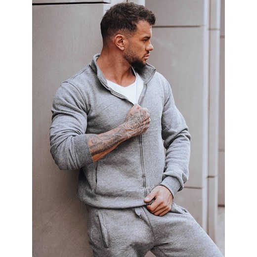 Bluza męska rozpinana bez kaptura antracytowa Dstreet BX4111z ze sklepu DSTREET.PL w kategorii Bluzy męskie - zdjęcie 176333562
