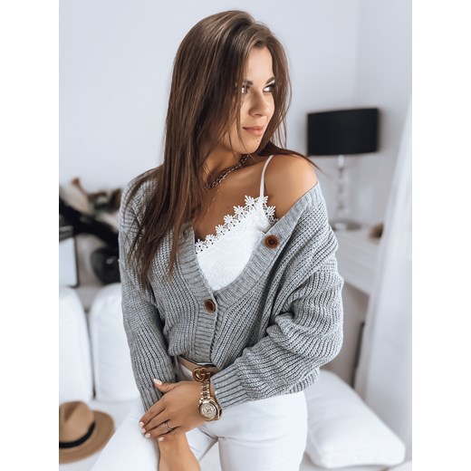Sweter damski MINSTRAL jasnoszary Dstreet MY1611 ze sklepu DSTREET.PL w kategorii Swetry damskie - zdjęcie 176333620