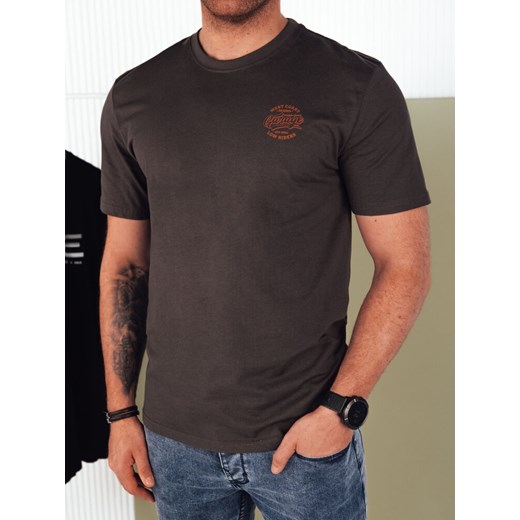Koszulka męska z nadrukiem ciemnoszara Dstreet RX5416 ze sklepu DSTREET.PL w kategorii T-shirty męskie - zdjęcie 176333732