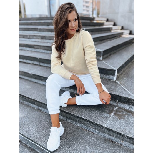 Bluza damska FASHION II ecru Dstreet BY1248 ze sklepu DSTREET.PL w kategorii Bluzy damskie - zdjęcie 176333872