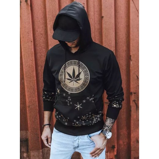 Bluza męska z nadrukiem czarna Dstreet BX5325 ze sklepu DSTREET.PL w kategorii Bluzy męskie - zdjęcie 176333902