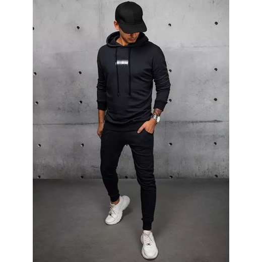 Dres męski czarny Dstreet AX0685 ze sklepu DSTREET.PL w kategorii Dresy męskie - zdjęcie 176333903