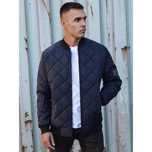 Kurtka męska pikowana bomber jacket granatowa TX4849 ze sklepu DSTREET.PL w kategorii Kurtki męskie - zdjęcie 176333962