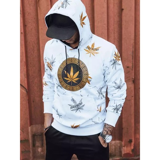 Bluza męska z nadrukiem biała Dstreet BX5319 ze sklepu DSTREET.PL w kategorii Bluzy męskie - zdjęcie 176333973