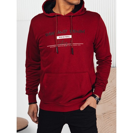 Bluza męska z nadrukiem bordowa Dstreet BX5707 ze sklepu DSTREET.PL w kategorii Bluzy męskie - zdjęcie 176334104