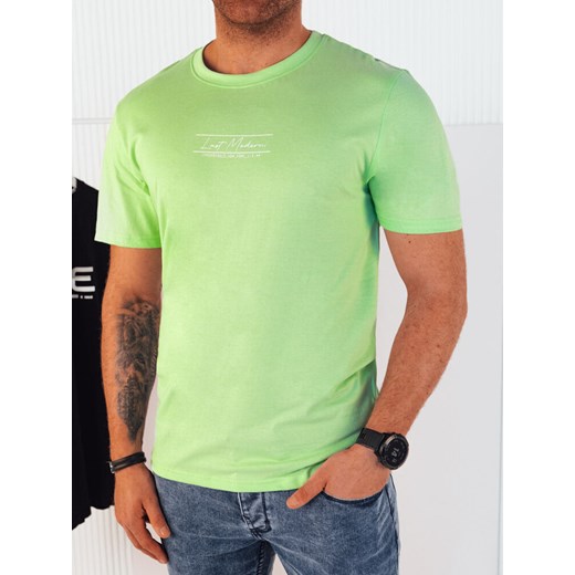Koszulka męska z nadrukiem zielona Dstreet RX5472 ze sklepu DSTREET.PL w kategorii T-shirty męskie - zdjęcie 176334170