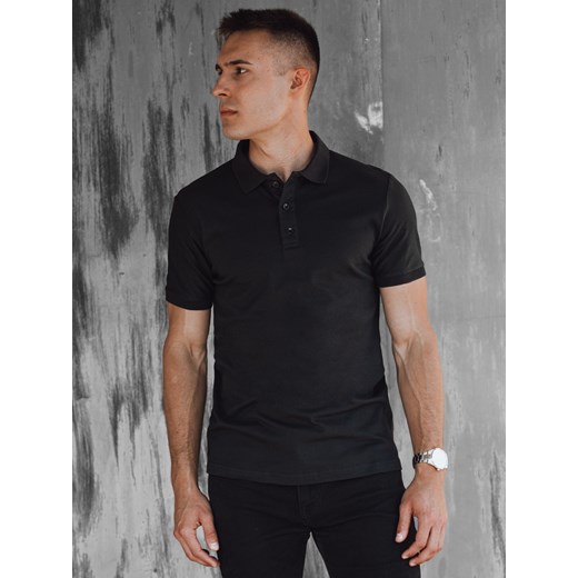 Koszulka męska polo czarna Dstreet PX0604 ze sklepu DSTREET.PL w kategorii T-shirty męskie - zdjęcie 176334180