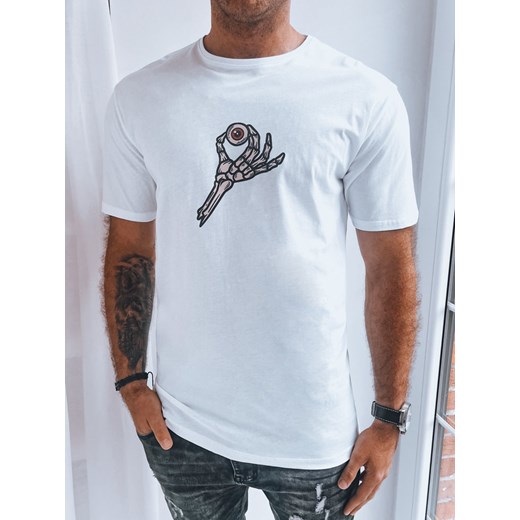 Biała koszulka męska z nadrukiem Dstreet RX5283 ze sklepu DSTREET.PL w kategorii T-shirty męskie - zdjęcie 176334924