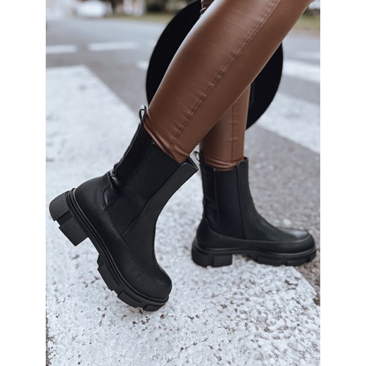 Botki damskie FROSTFALL czarne Dstreet ZY0353 ze sklepu DSTREET.PL w kategorii Botki - zdjęcie 176334970
