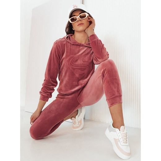 Różowy dres welurowy damski Vogue Velour Dstreet AY0877 ze sklepu DSTREET.PL w kategorii Dresy damskie - zdjęcie 176335402