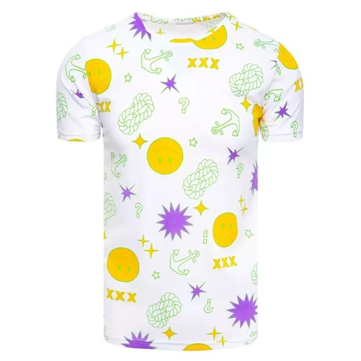 T-shirt męski z nadrukiem biały Dstreet RX4993 ze sklepu DSTREET.PL w kategorii T-shirty męskie - zdjęcie 176335410