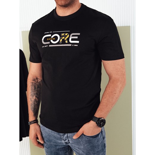 Koszulka męska z nadrukiem czarna Dstreet RX5419 ze sklepu DSTREET.PL w kategorii T-shirty męskie - zdjęcie 176335594