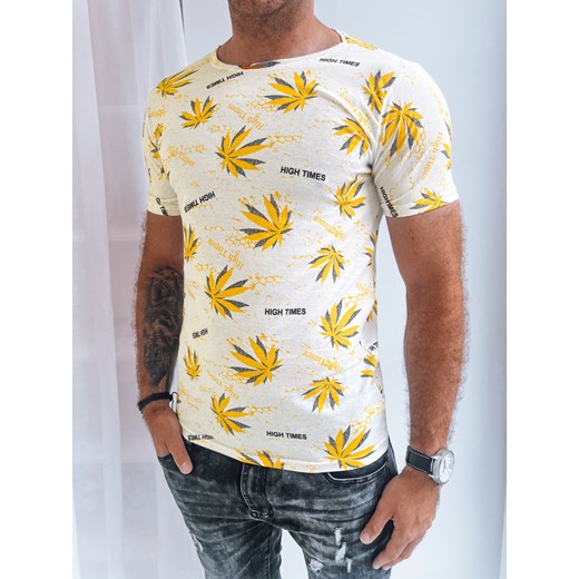 Koszulka męska z nadrukiem biała Dstreet RX5277 ze sklepu DSTREET.PL w kategorii T-shirty męskie - zdjęcie 176335761