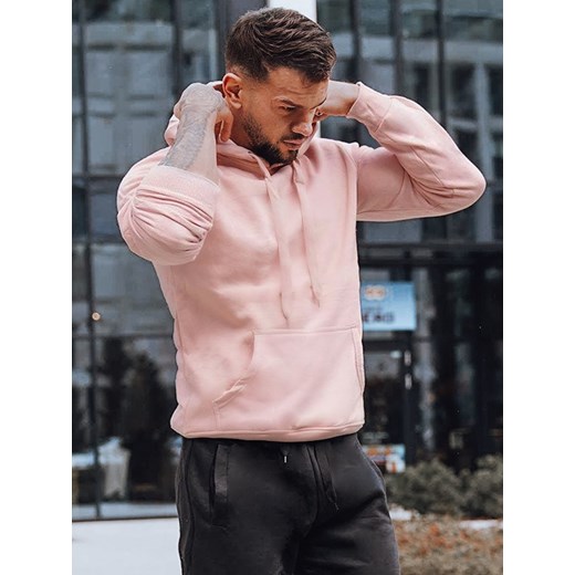 Bluza męska z kapturem różowa Dstreet BX4845z ze sklepu DSTREET.PL w kategorii Bluzy męskie - zdjęcie 176335783