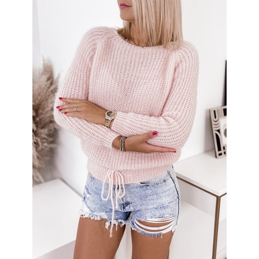 sweter estela pudrowy roz ze sklepu UBRA w kategorii Swetry damskie - zdjęcie 176336524