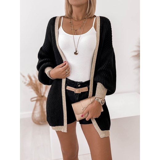 kardigan adelaide czarny one size ze sklepu UBRA w kategorii Swetry damskie - zdjęcie 176336570