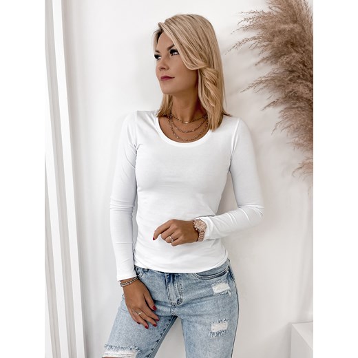 bluzka luisa biała one size ze sklepu UBRA w kategorii Bluzki damskie - zdjęcie 176337734