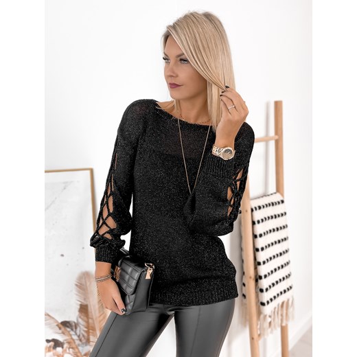 sweter livadia czarny one size ze sklepu UBRA w kategorii Swetry damskie - zdjęcie 176337862