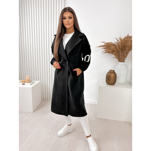 płaszcz yenery czarny one size ze sklepu UBRA w kategorii Płaszcze damskie - zdjęcie 176342261