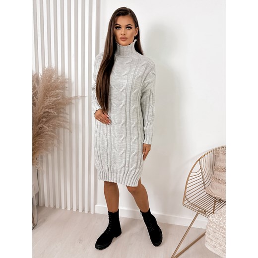 sukienka sawk szara one size ze sklepu UBRA w kategorii Sukienki - zdjęcie 176344464
