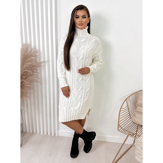 sukienka sawk ecru one size ze sklepu UBRA w kategorii Sukienki - zdjęcie 176344481