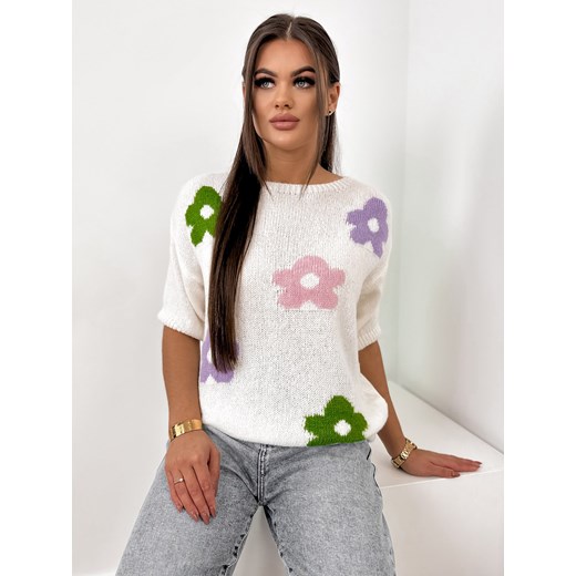 sweter horras ecru one size ze sklepu UBRA w kategorii Swetry damskie - zdjęcie 176345550