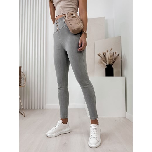 spodnie elfar szare xl/xxl ze sklepu UBRA w kategorii Jeansy damskie - zdjęcie 176345873