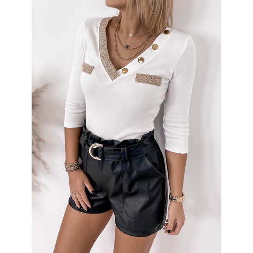 bluzka vip ecru one size ze sklepu UBRA w kategorii Bluzki damskie - zdjęcie 176348541