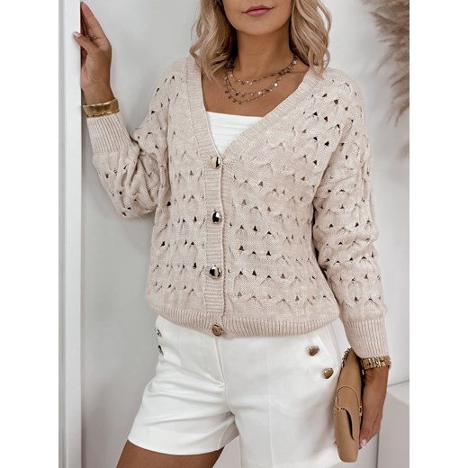 sweter manami beżowy one size ze sklepu UBRA w kategorii Swetry damskie - zdjęcie 176348940