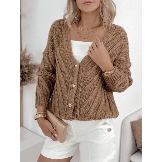 sweter noriko brązowy one size ze sklepu UBRA w kategorii Swetry damskie - zdjęcie 176348992