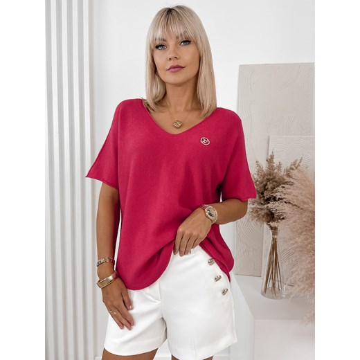 sweter hasret malinowy one size ze sklepu UBRA w kategorii Swetry damskie - zdjęcie 176349294