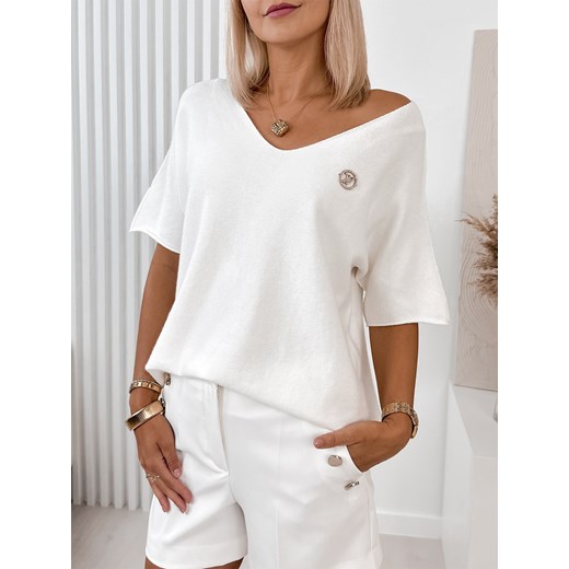 sweter hasret ecru one size ze sklepu UBRA w kategorii Swetry damskie - zdjęcie 176349314