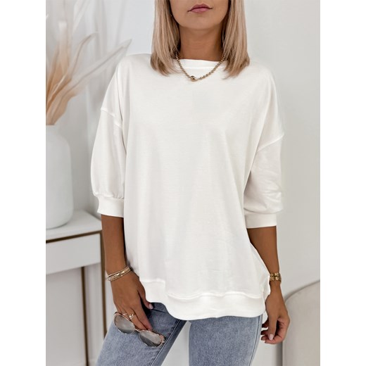 bluzka tejas ecru one size ze sklepu UBRA w kategorii Bluzki damskie - zdjęcie 176349733