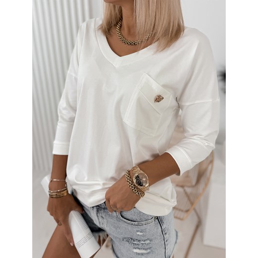 bluzka corazon ecru one size ze sklepu UBRA w kategorii Bluzki damskie - zdjęcie 176349782