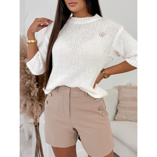 sweter alodia ecru one size ze sklepu UBRA w kategorii Swetry damskie - zdjęcie 176350604