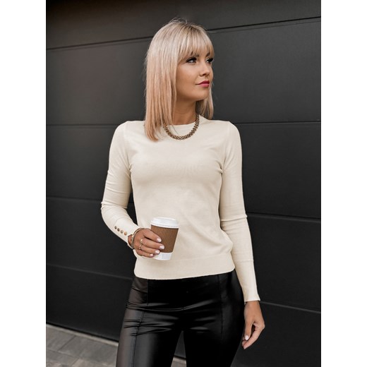sweter matilda kremowy one size ze sklepu UBRA w kategorii Swetry damskie - zdjęcie 176351372